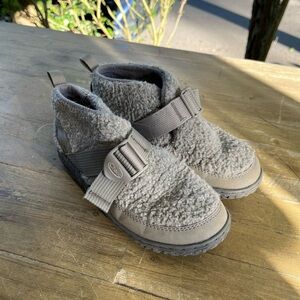 Chaco Gray Fleece Slippers